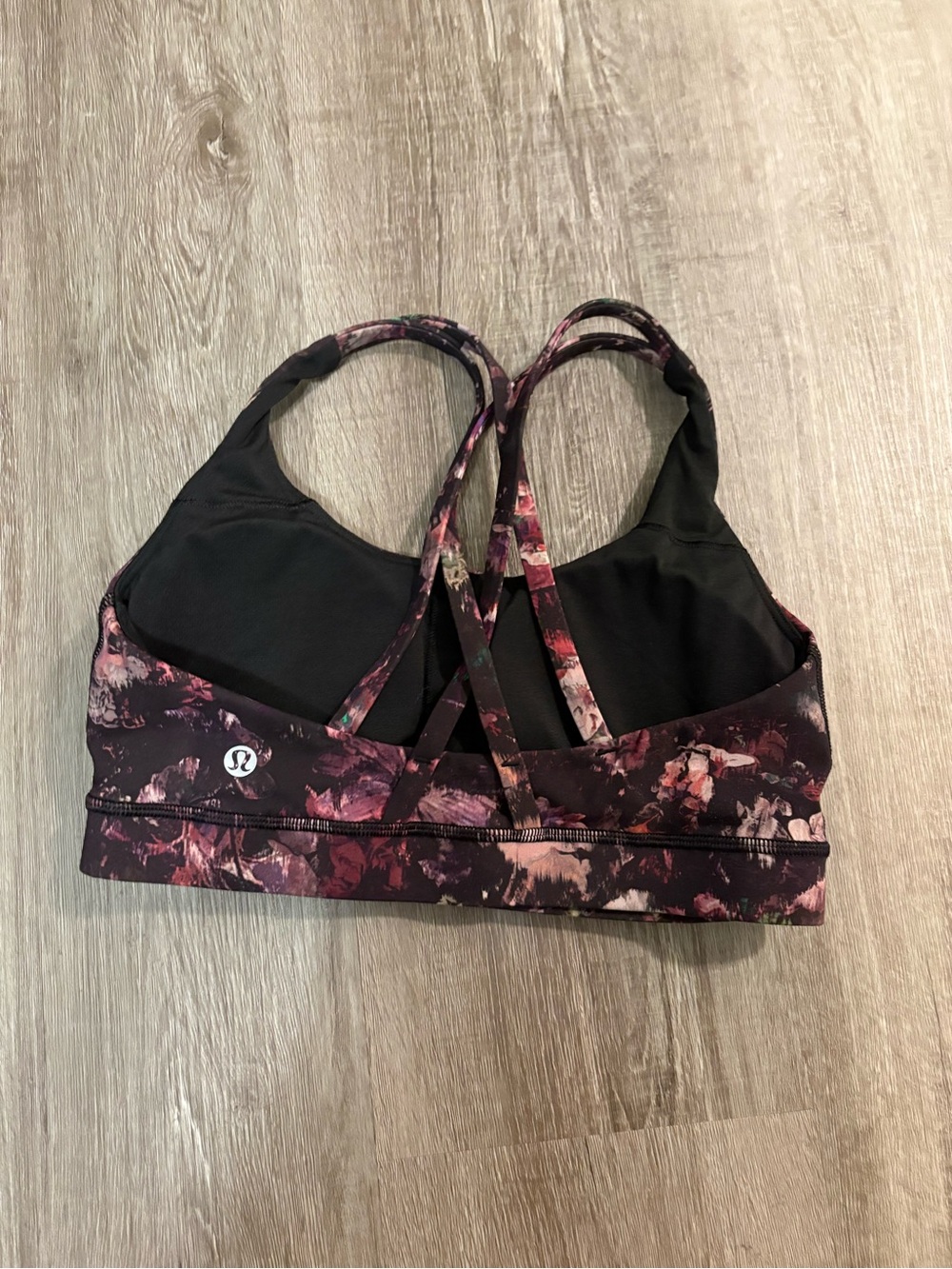 lululemon athletica Floral Crisscross Sports Bra in Plum Multi